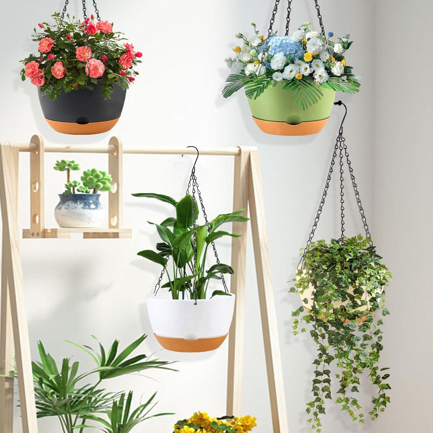 Paquete de 4 macetas colgantes KPUVX 20.3 cm multicolor