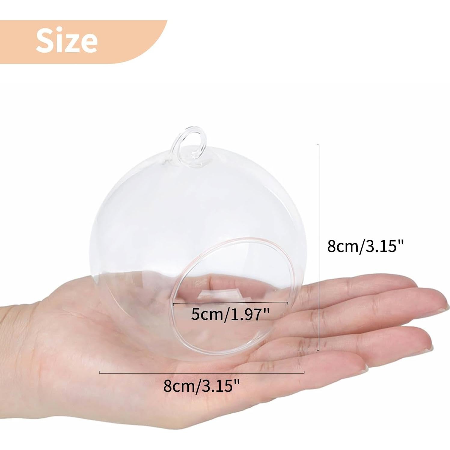 Soporte de Vela Colgante de Vidrio NUPTIO 12 Pcs 8cm Decoración