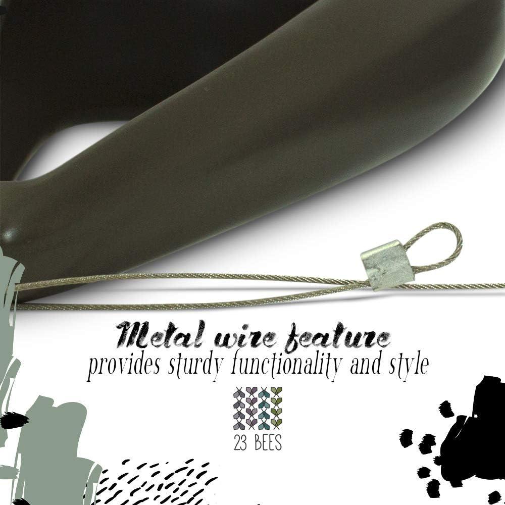 Macetas Colgantes de Cerámica 23 Abejas - Paquete de 3 Gris