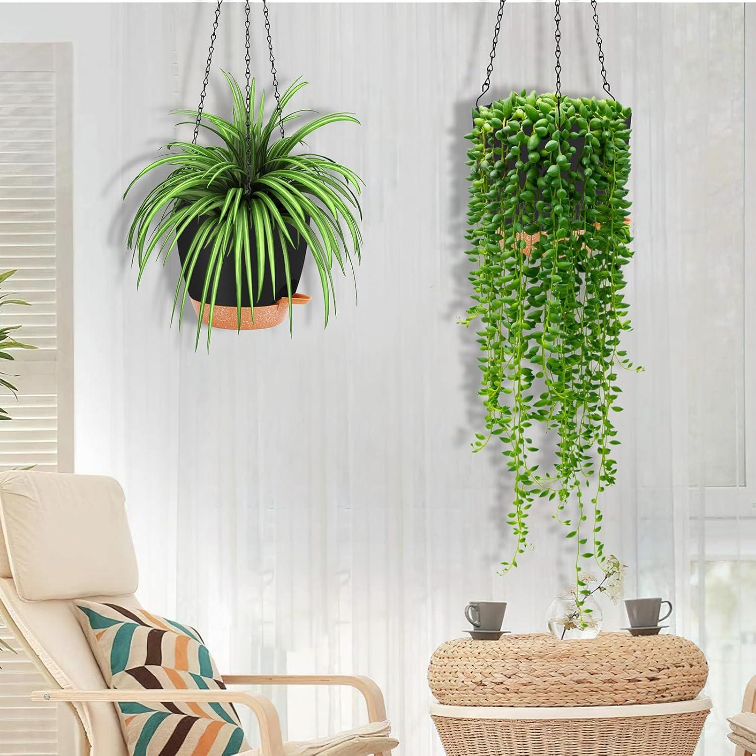 Macetas Colgantes Autorriego GARDIFE 20 cm Negras - 2 Piezas