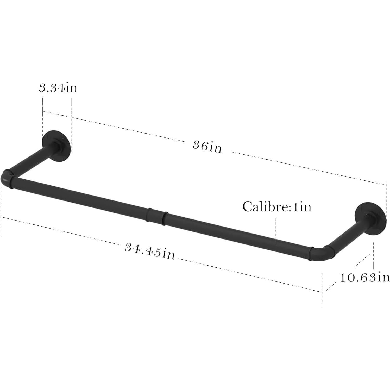 Estante Colgante para Plantas JINSUOZHI Negro 91.44x26.99cm
