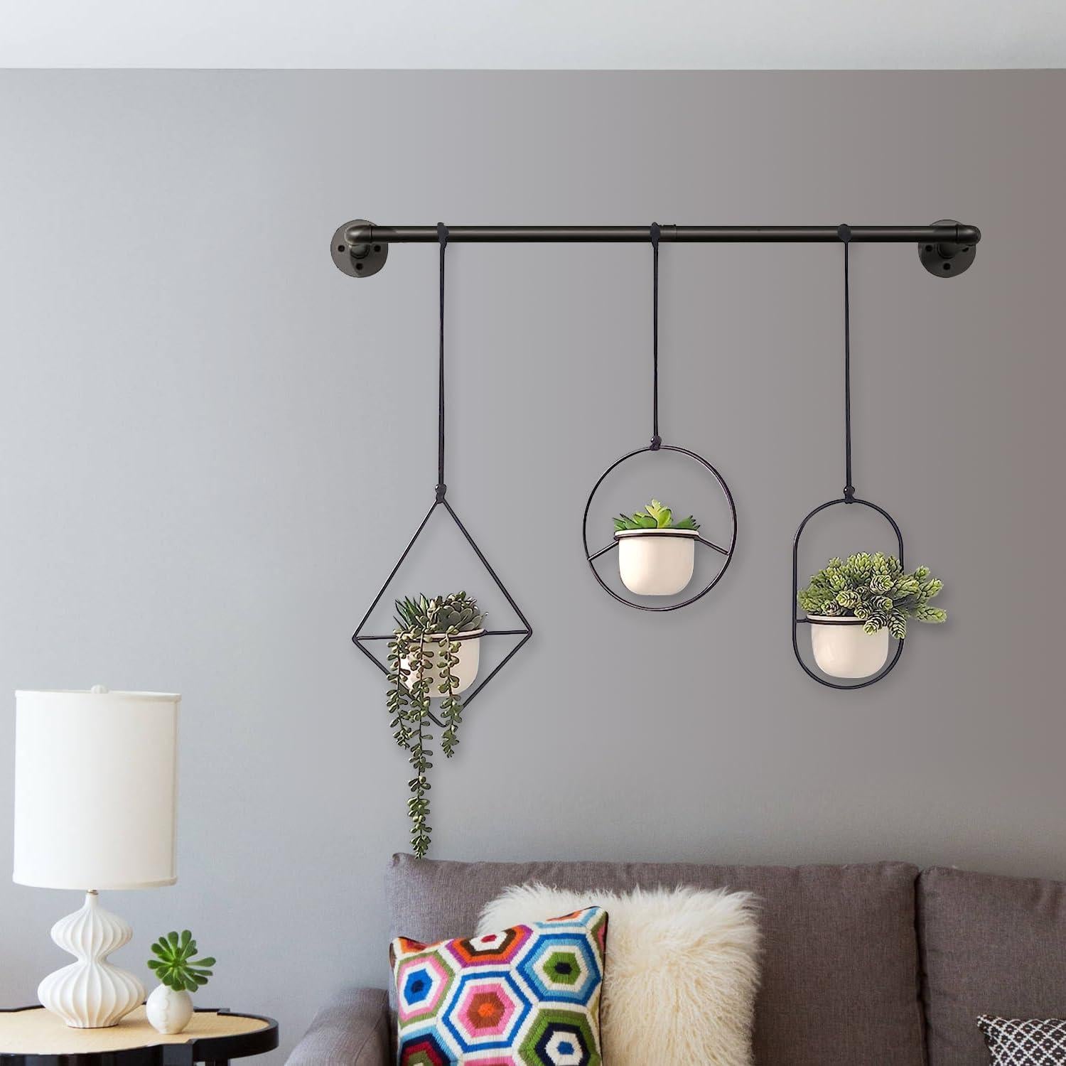 Estante Colgante para Plantas JINSUOZHI Negro 91.44x26.99cm