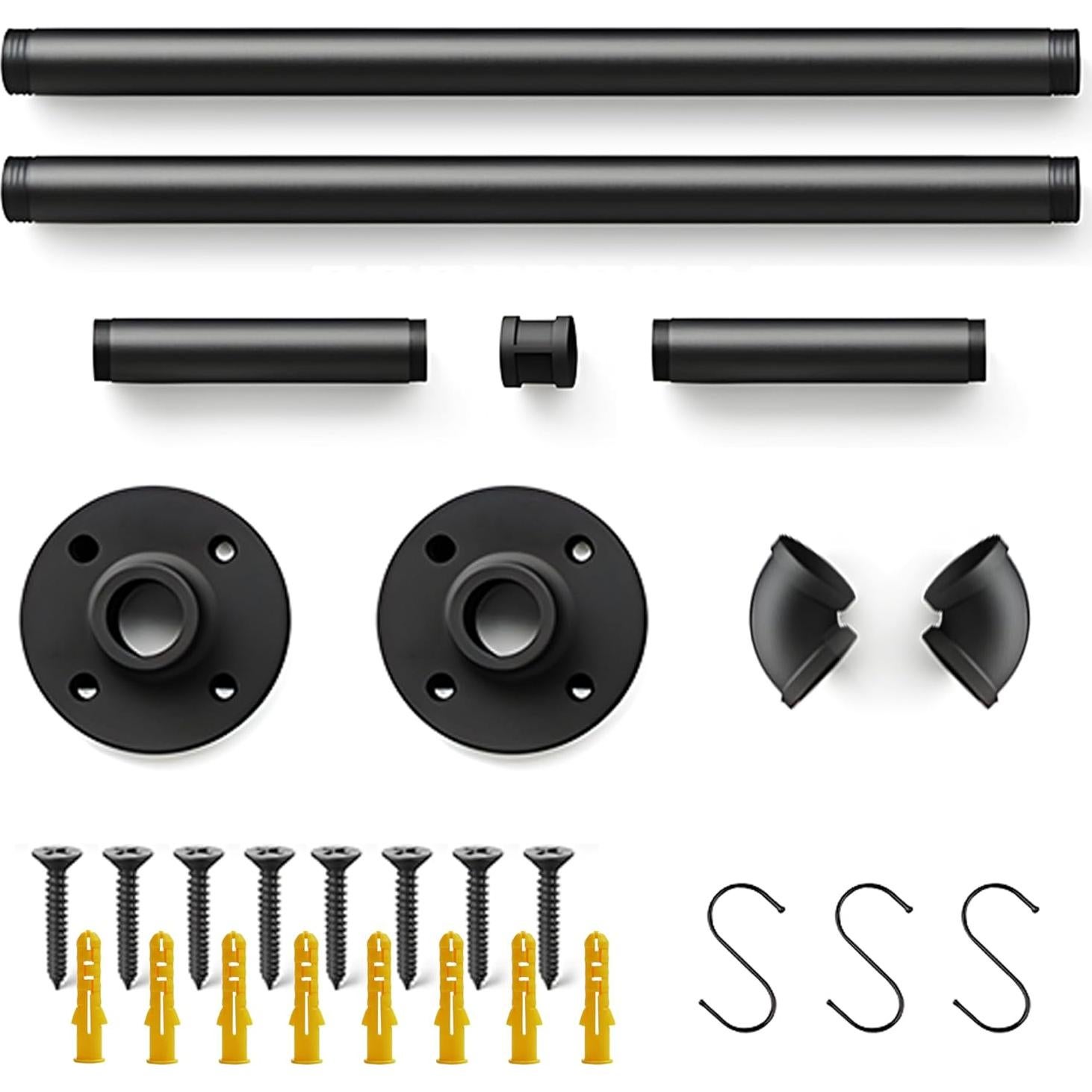 Estante Colgante para Plantas JINSUOZHI Negro 91.44x26.99cm