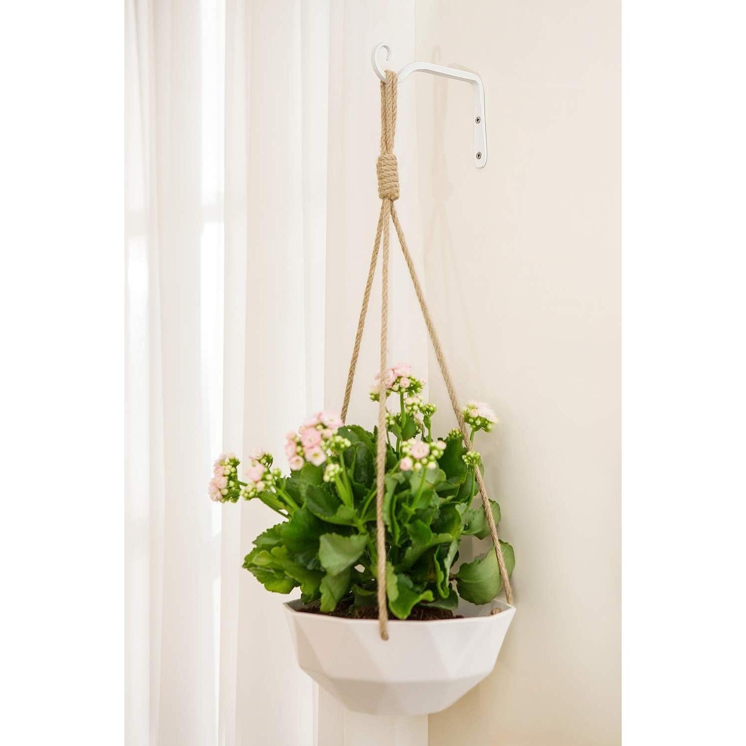 Soporte de Planta Colgante Mkono 15 cm Metal Blanco 2 Piezas