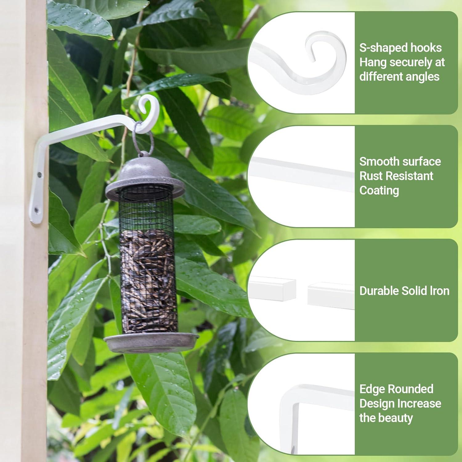 Soporte de Planta Colgante Mkono 15 cm Metal Blanco 2 Piezas