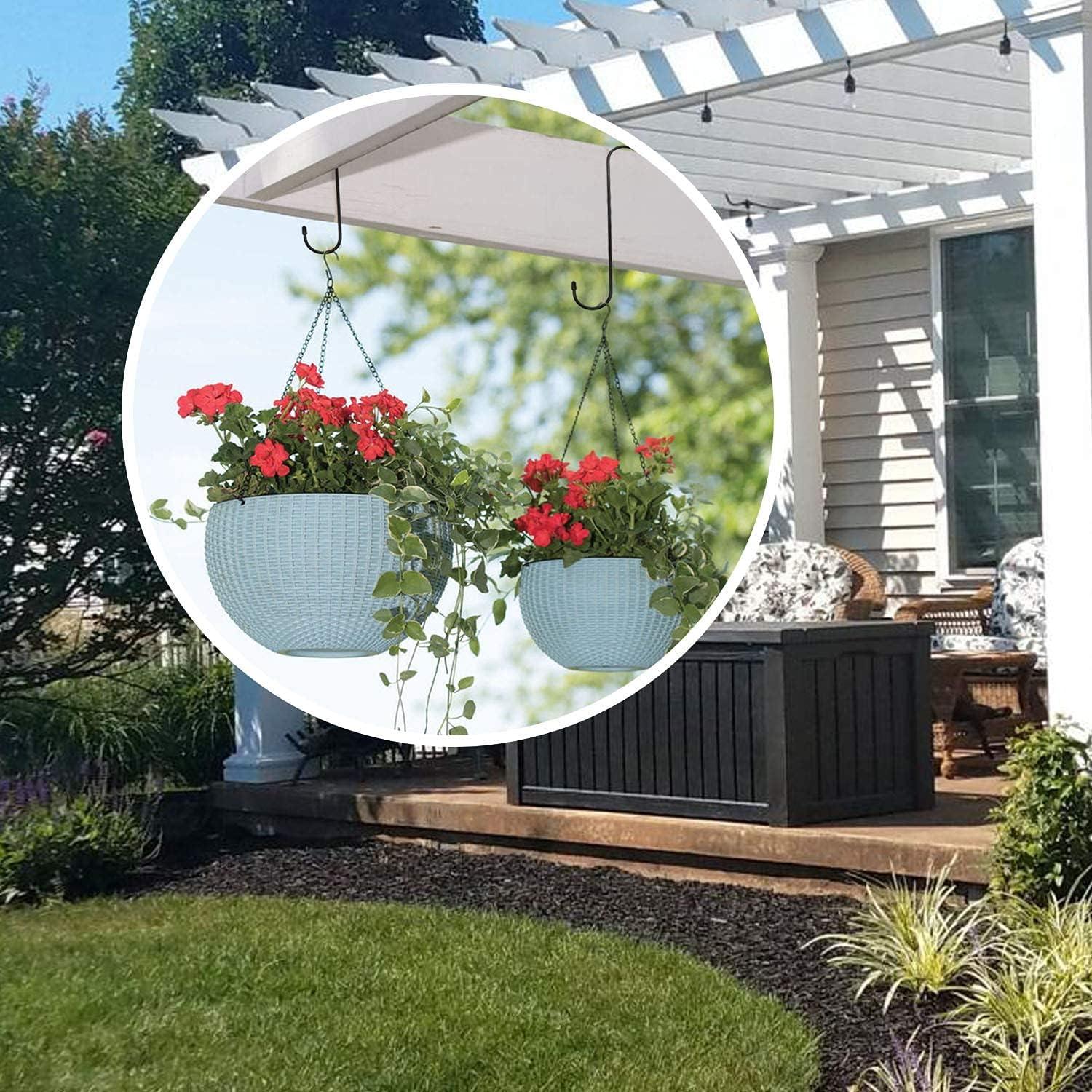 Paquete de 6 ganchos S ESFUN negros de alta resistencia 0.45 kg