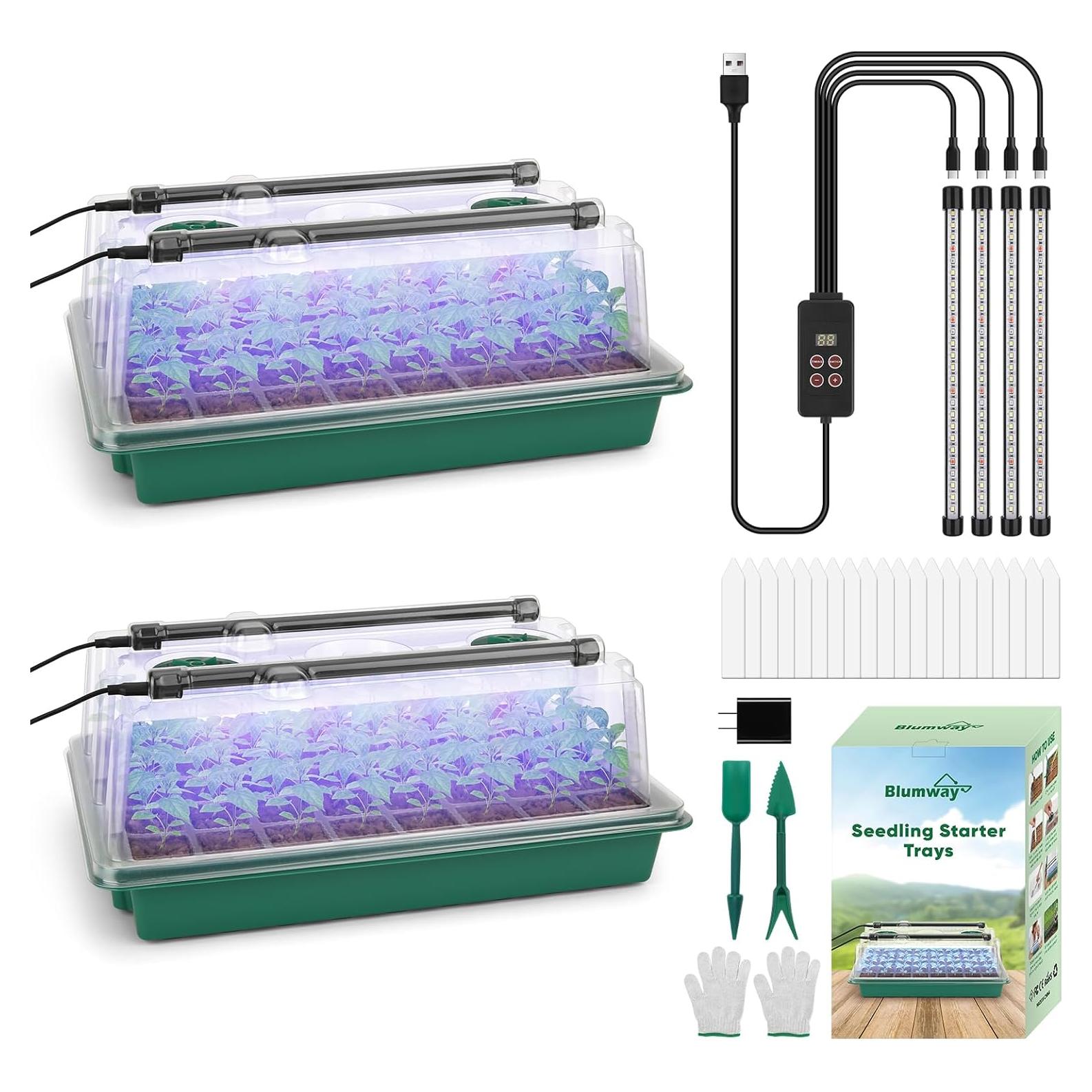 Bandeja de Inicio de Semillas BlumWay 80 Celdas con Luz