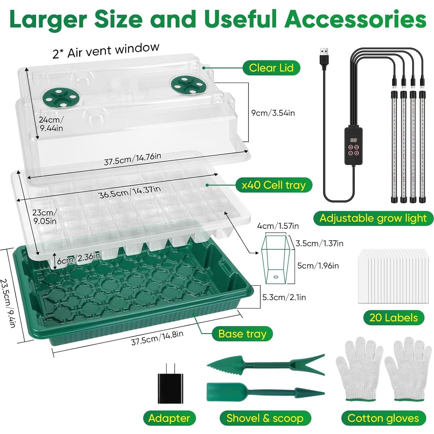 Bandeja de Inicio de Semillas BlumWay 80 Celdas con Luz