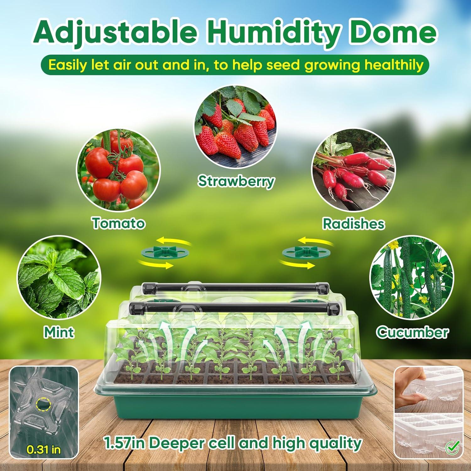 Bandeja de Inicio de Semillas BlumWay 80 Celdas con Luz