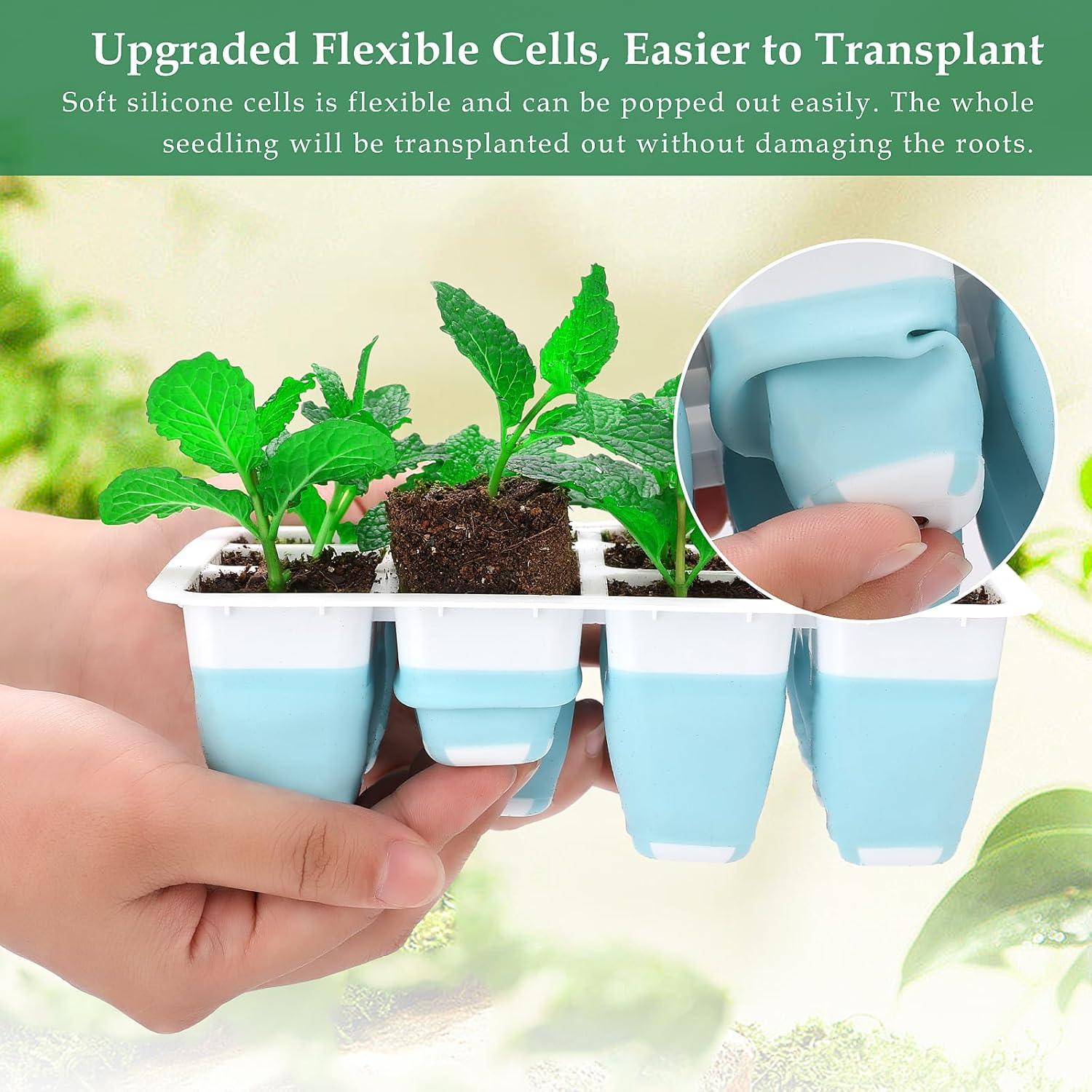 Kit de Inicio de Semillas 5 PCS Hanaoyo con Celdas Flexibles