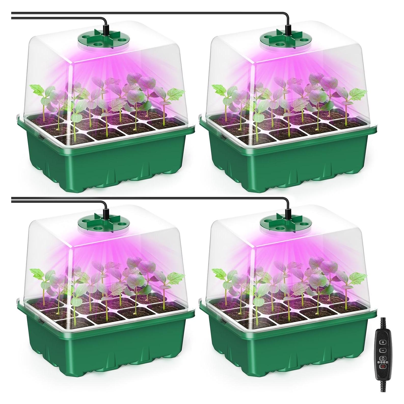 Bandeja de Inicio de Semillas MIXC con Luz LED y Temporizador