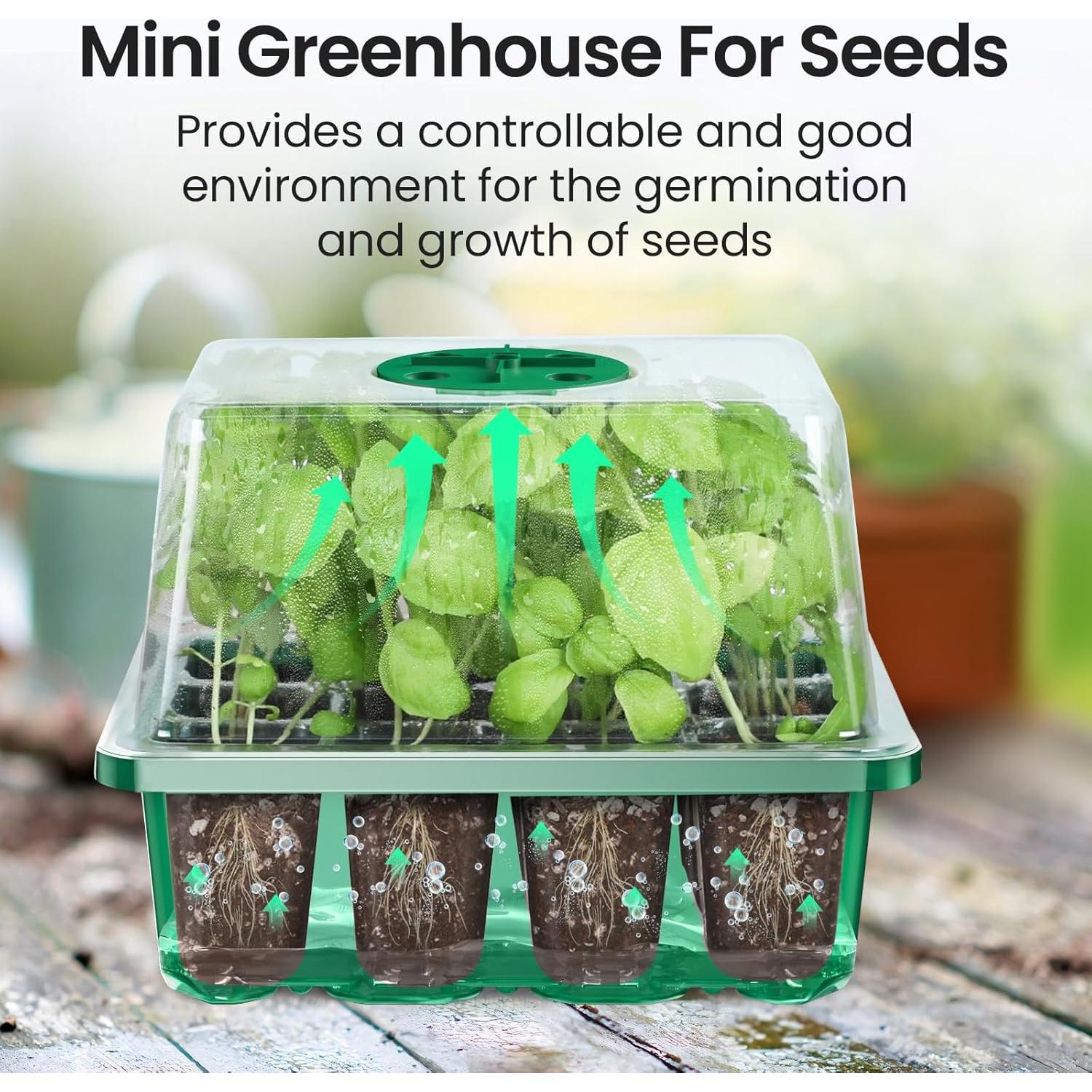 Bandeja de Inicio de Semillas MIXC con Luz LED y Temporizador