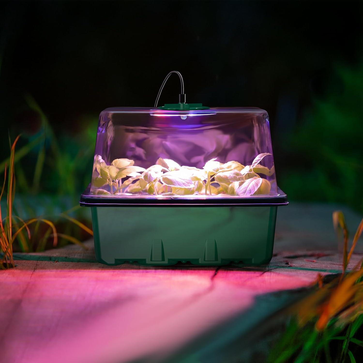 Bandeja de Inicio de Semillas MIXC con Luz LED y Temporizador