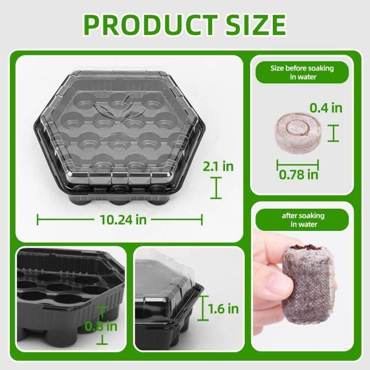 Kit de Inicio de Semillas UCandy con 100 Pellets de Turba