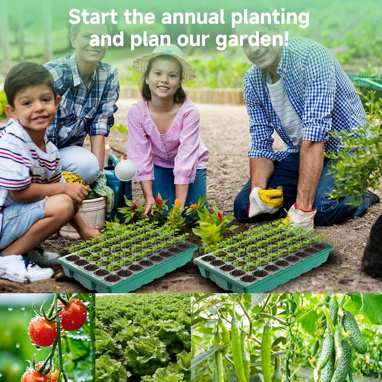 Kit de Inicio de Semillas Adawook 80 Celdas con Luces LED