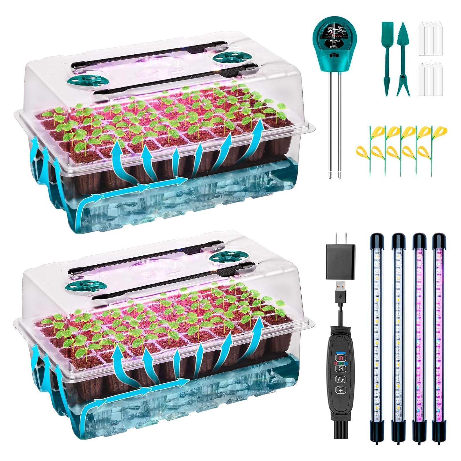 Bandeja de Inicio de Semillas Autorriego Hugbow 80 Celdas