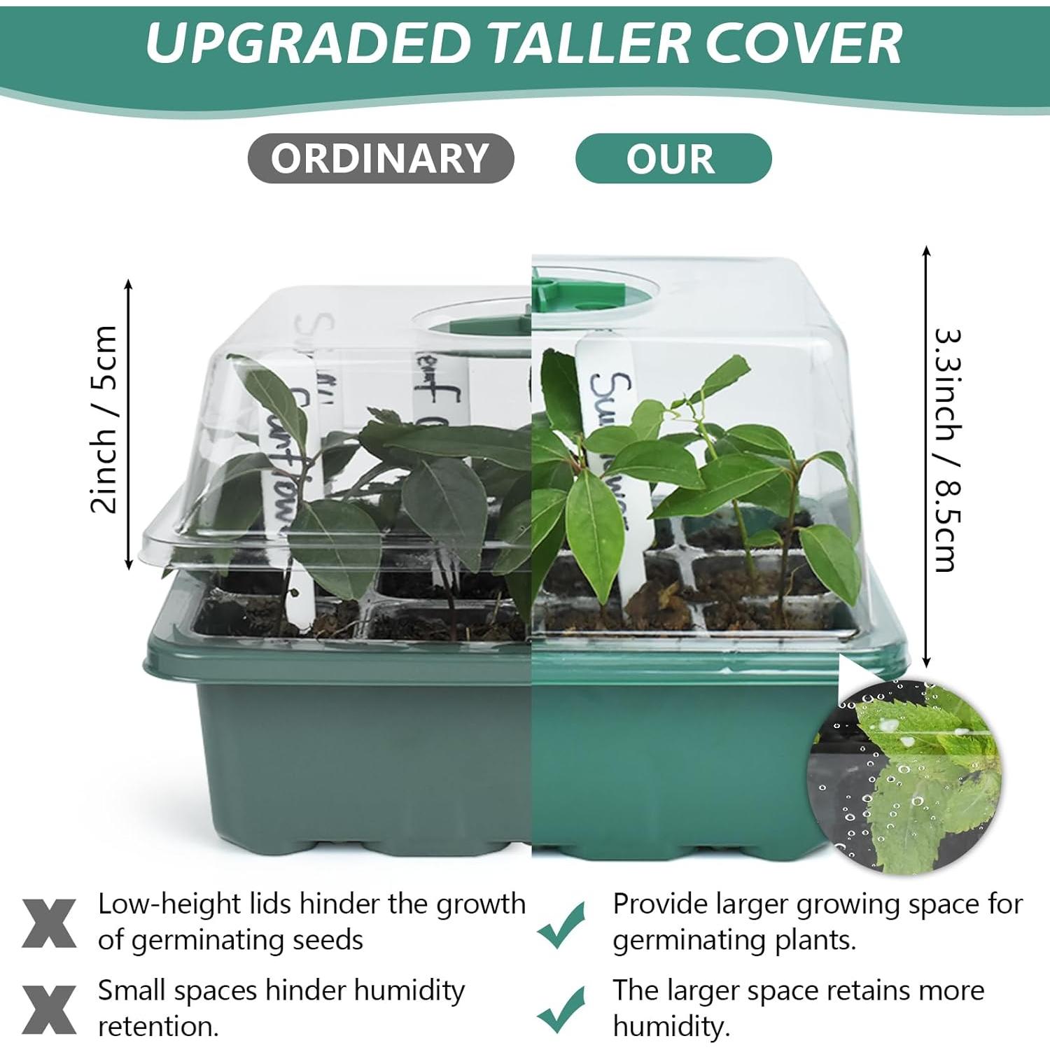 Juego de Bandejas para Iniciar Semillas Artcome - 60 Celdas