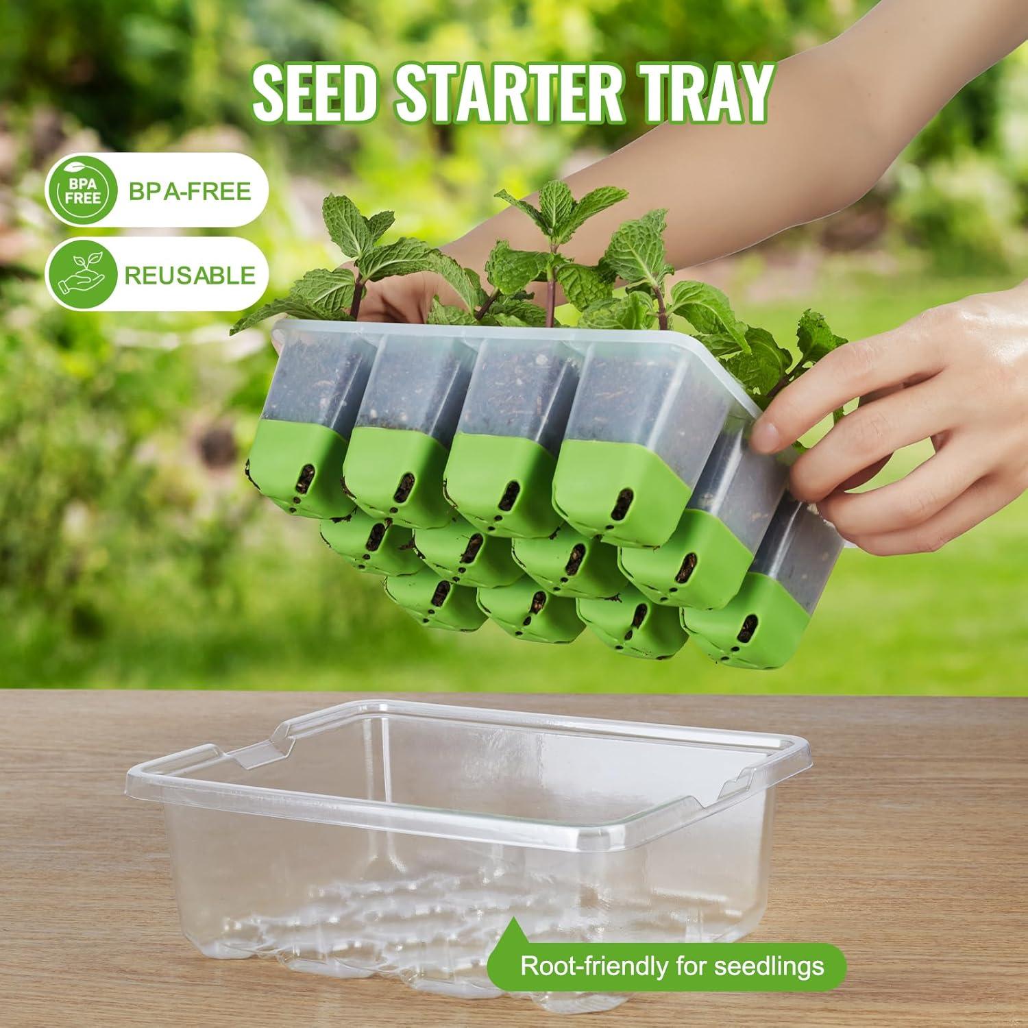 Kit de Bandejas de Inicio de Plántulas Backyard Expressions - 5 Bandejas de 60 Celdas