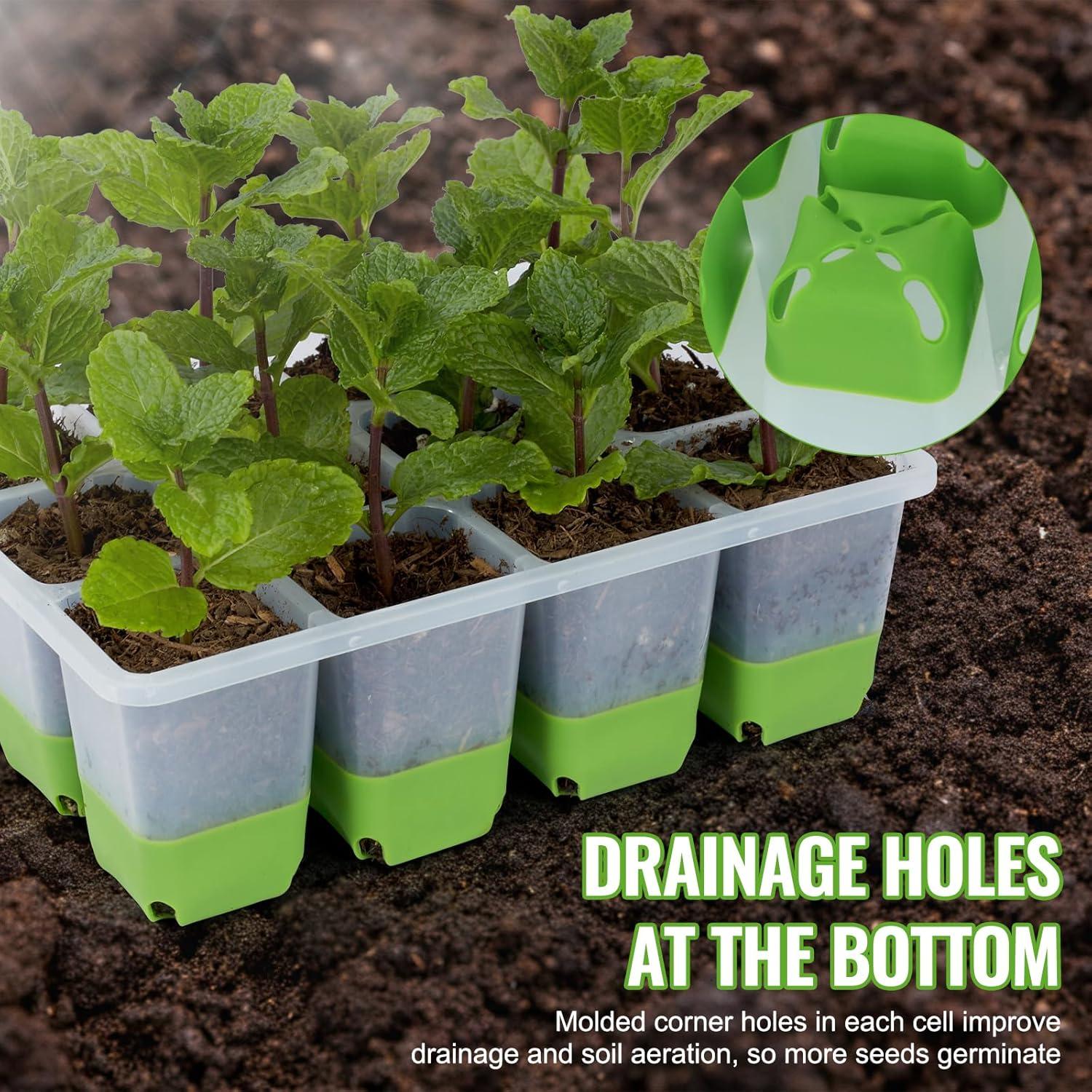 Kit de Bandejas de Inicio de Plántulas Backyard Expressions - 5 Bandejas de 60 Celdas