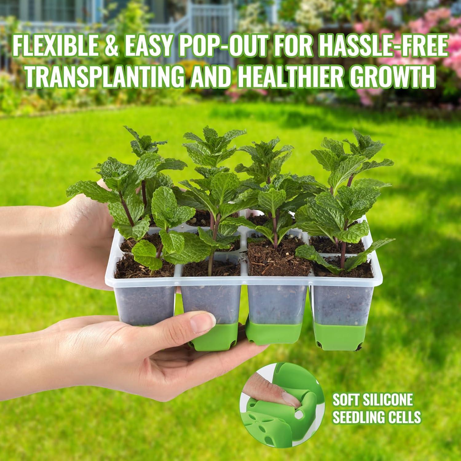 Kit de Bandejas de Inicio de Plántulas Backyard Expressions - 5 Bandejas de 60 Celdas