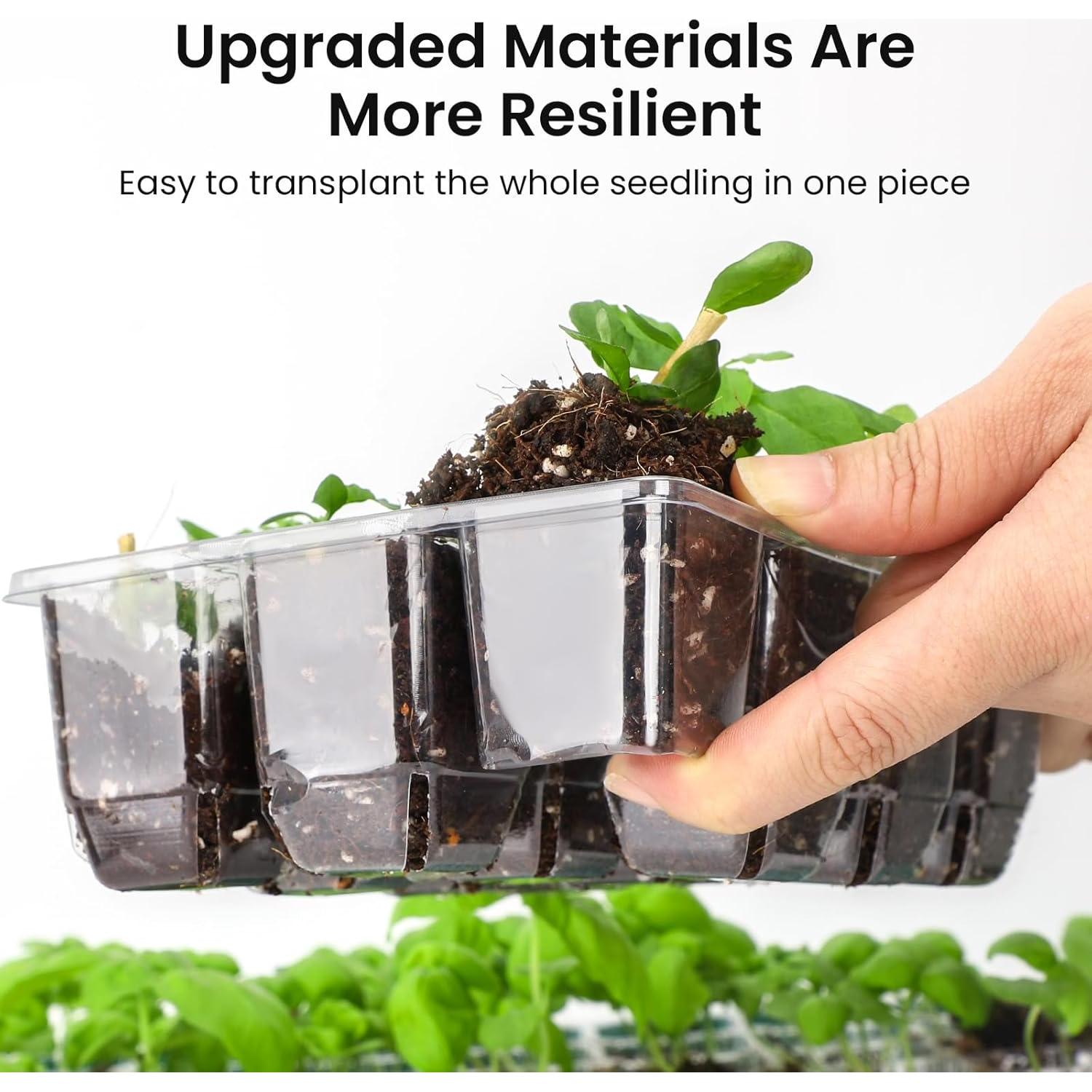 Bandejas de Germinación MIXC 30 Unidades 12 Celdas Transparentes