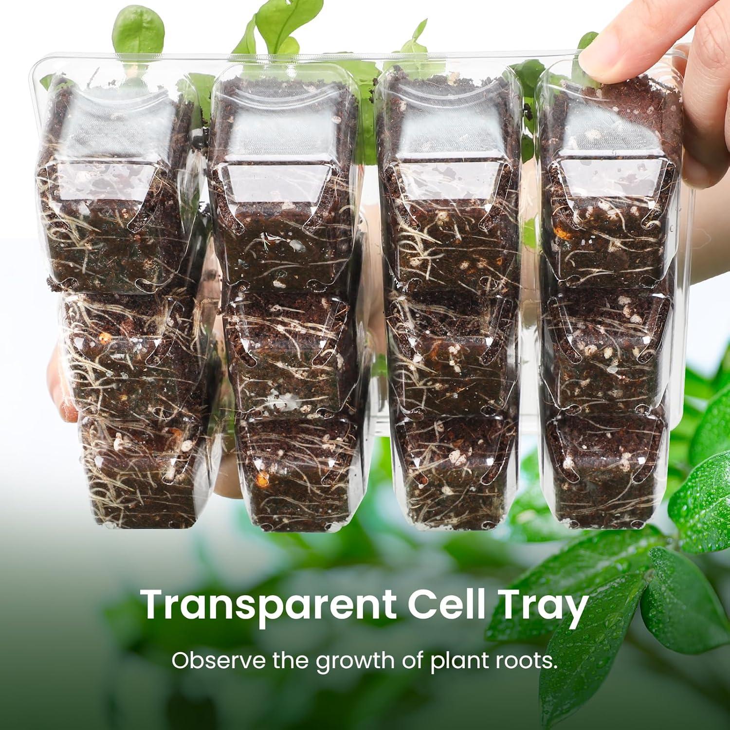 Bandejas de Germinación MIXC 30 Unidades 12 Celdas Transparentes