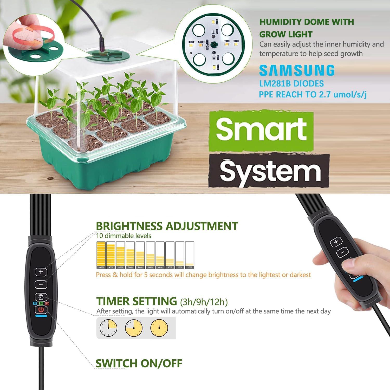 Kit de Inicio de Semillas CANNABMALL con Luz y Temporizador