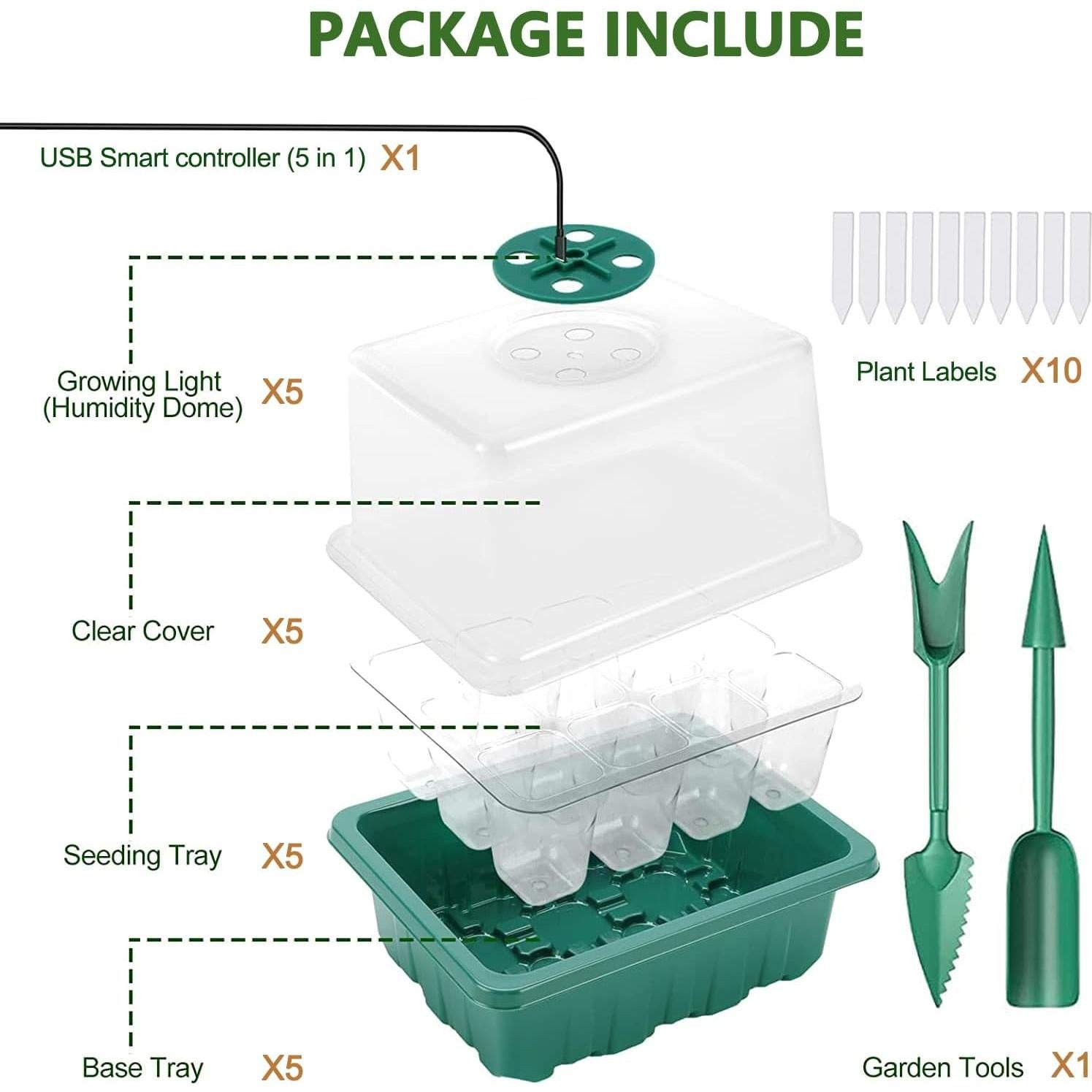 Kit de Inicio de Semillas CANNABMALL con Luz y Temporizador