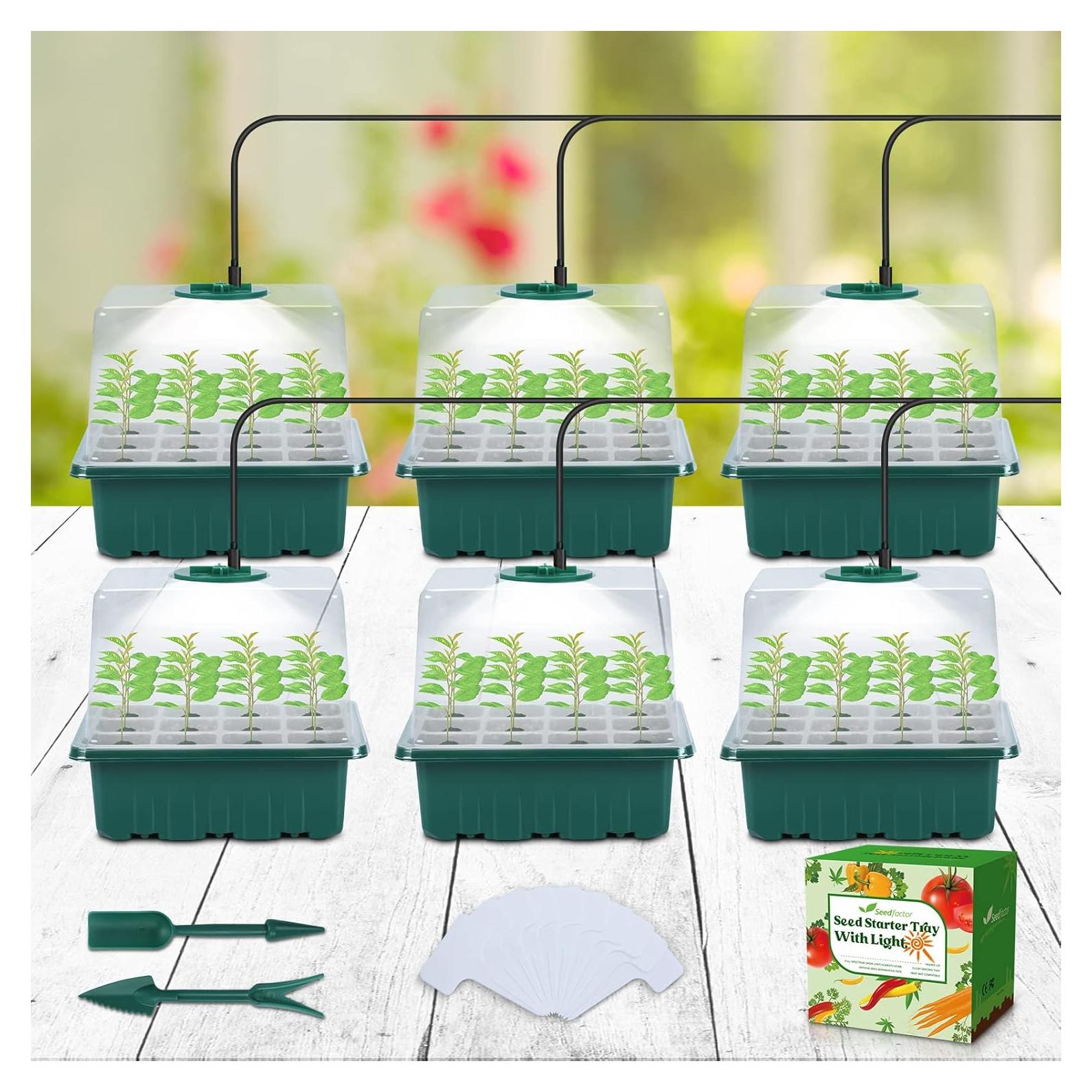 Kit de Inicio de Semillas Seedfactor con Luz de Crecimiento 6PCS