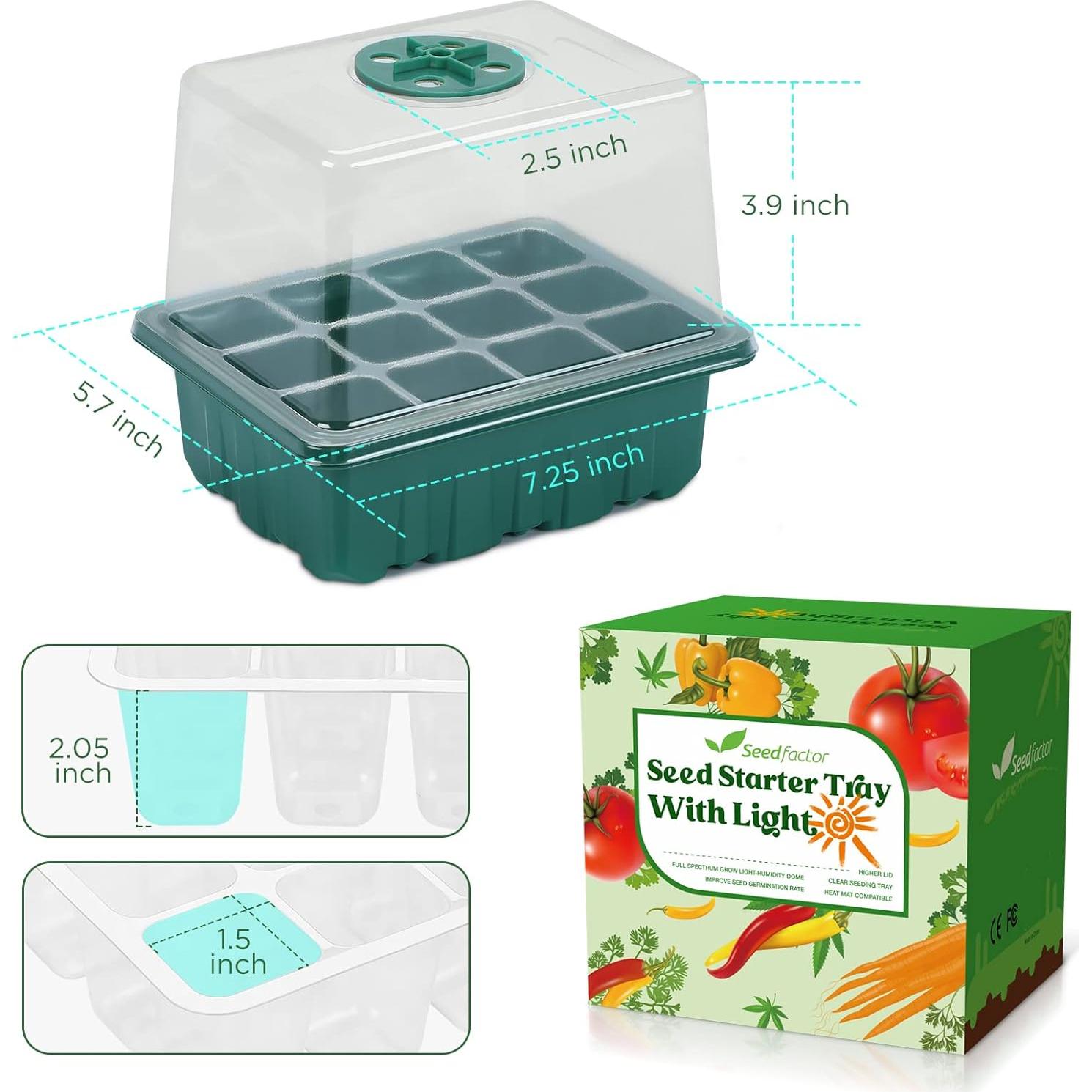 Kit de Inicio de Semillas Seedfactor con Luz de Crecimiento 6PCS