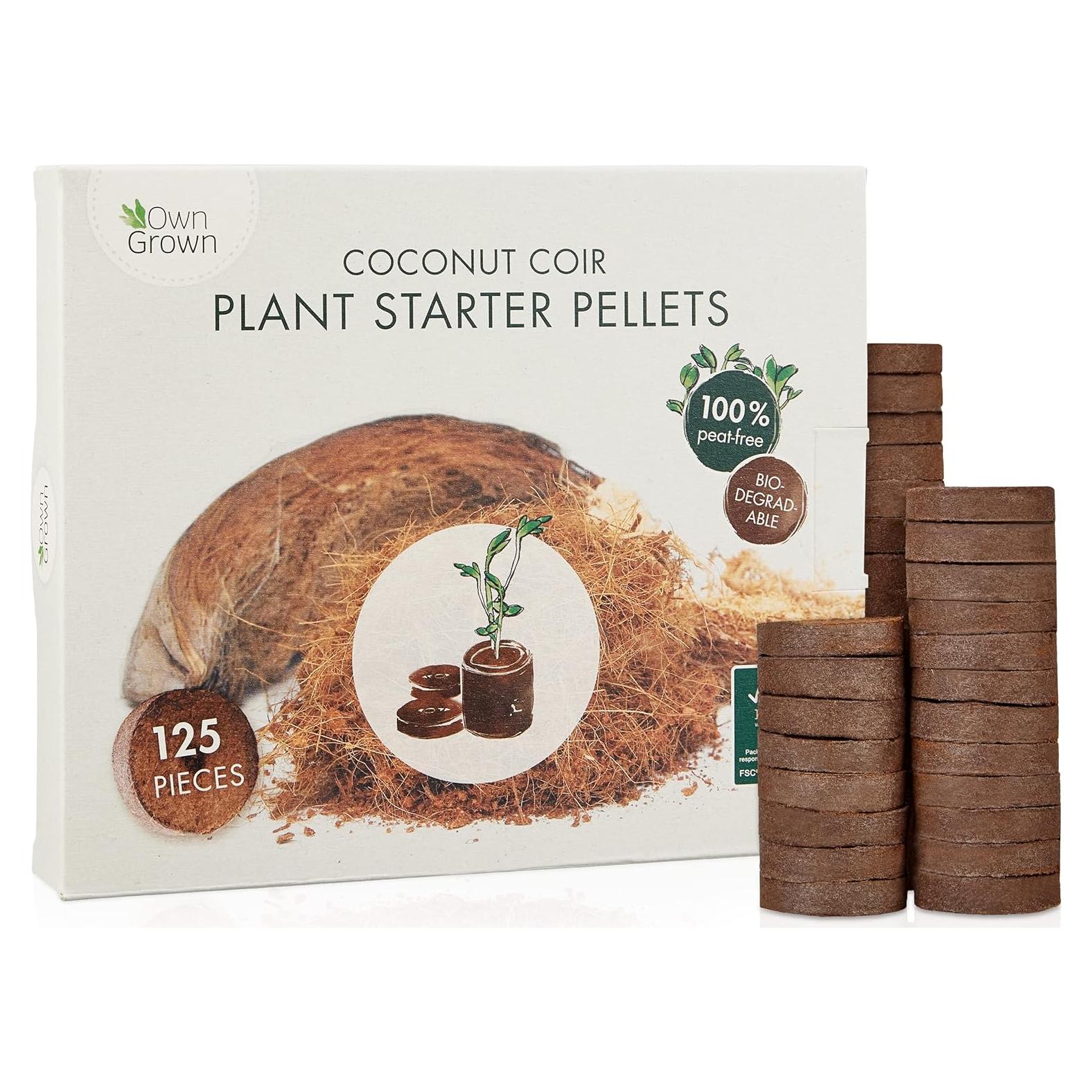 Pellets de Coco Coir OwnGrown - 125 Tapones para Semillas