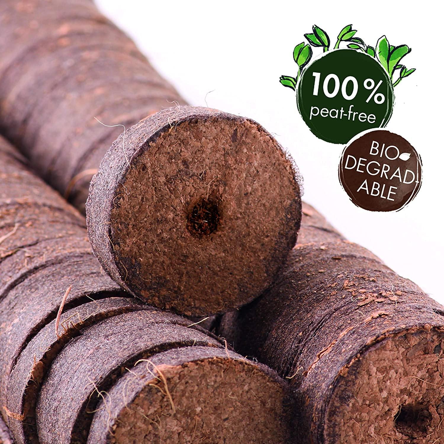 Pellets de Coco Coir OwnGrown - 125 Tapones para Semillas