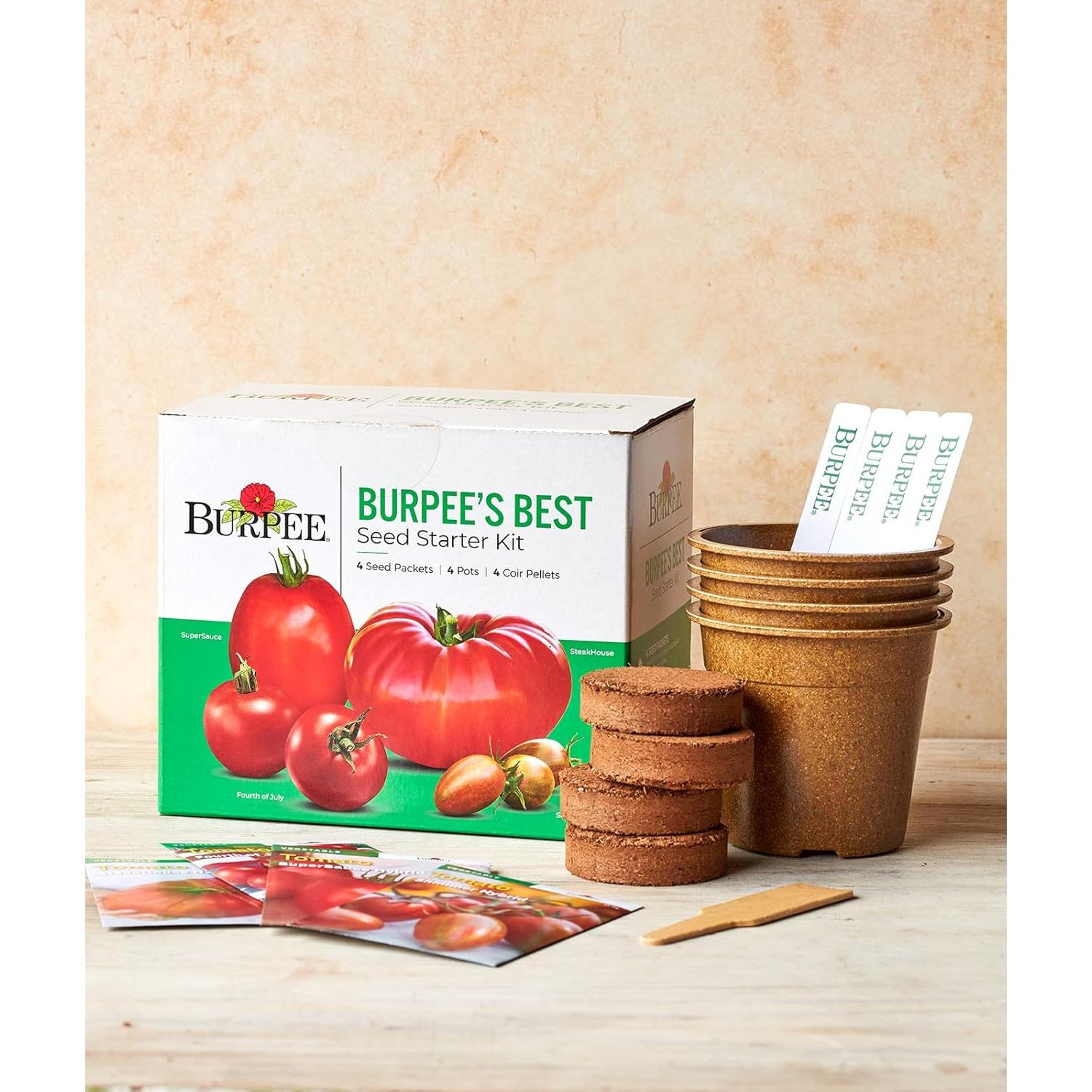Kit de Inicio de Semillas de Tomate Burpee - 4 Variedades