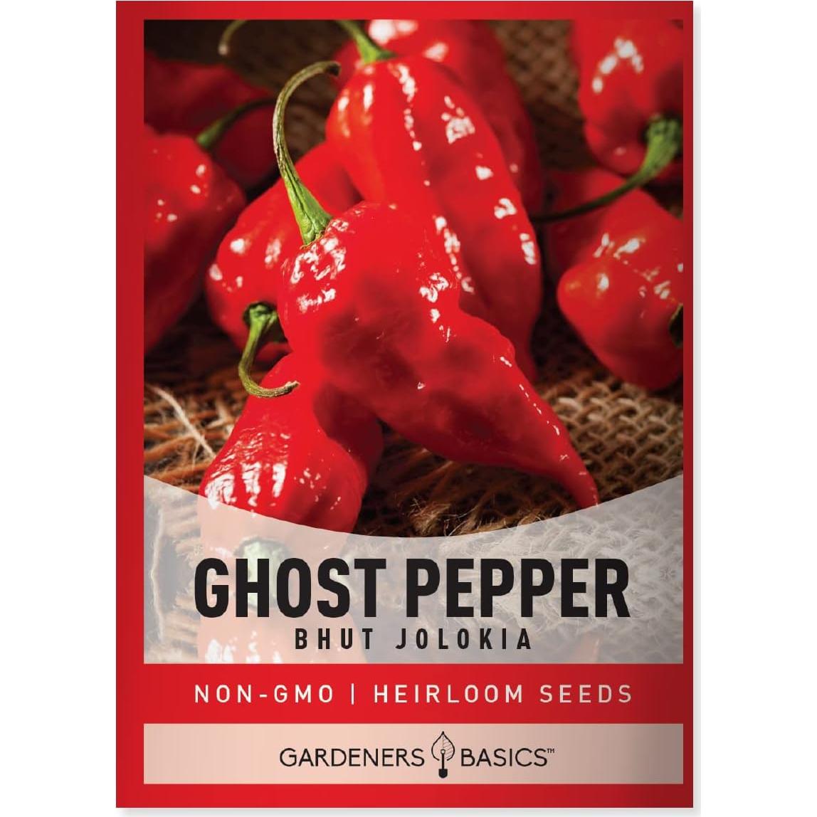 Kit de Cultivo de Semillas de Pimiento Fantasma Gardeners Basics - Incluye Macetas y Discos de Suelo