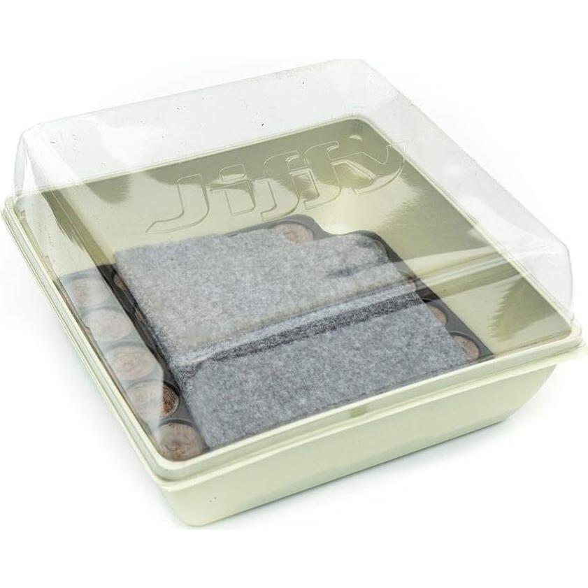 Kit de Inicio de Semillas Jiffy - 2 Bandejas 34 Celdas 68 Pellets