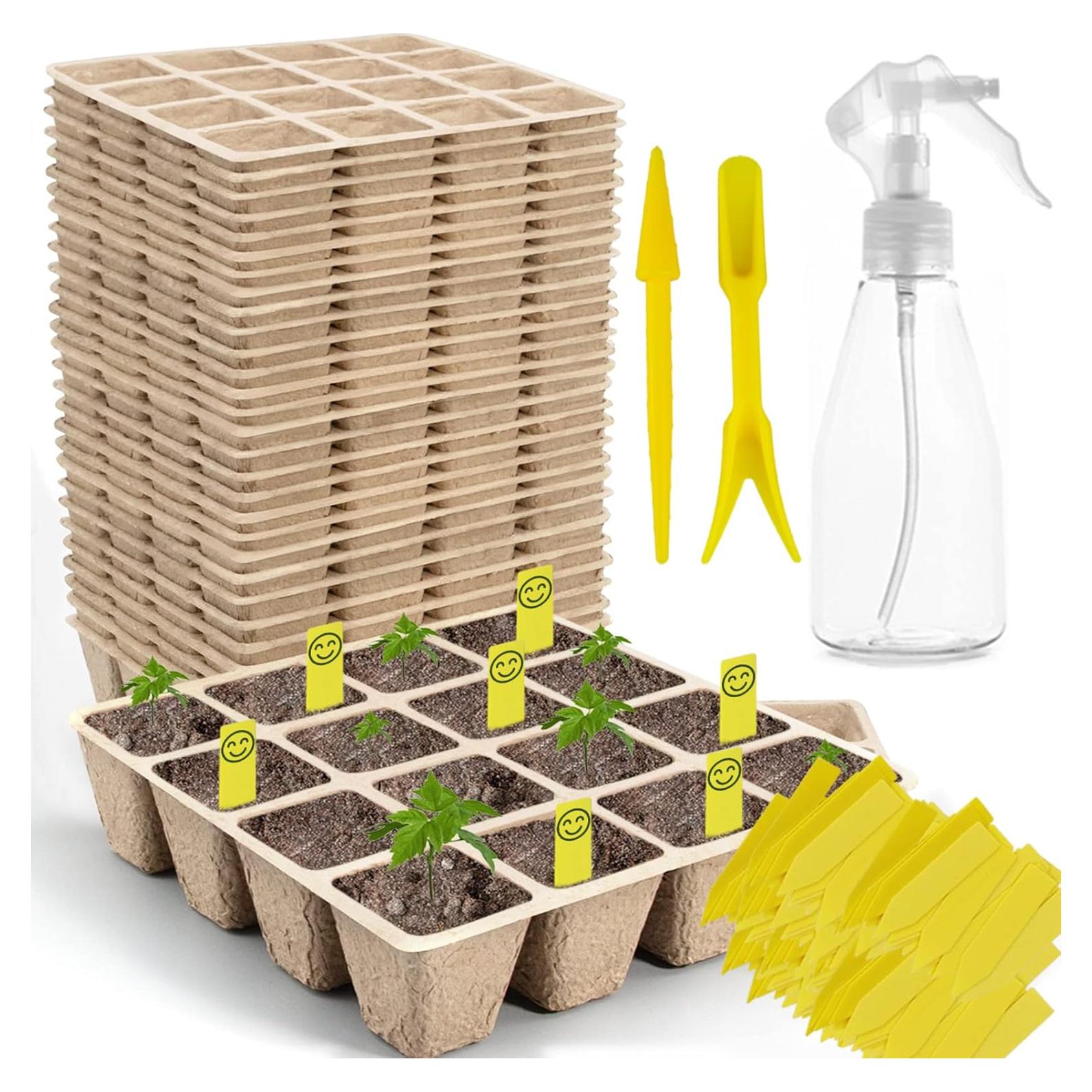 Bandejas de Germinación TCBWFY 640 Celdas Biodegradables