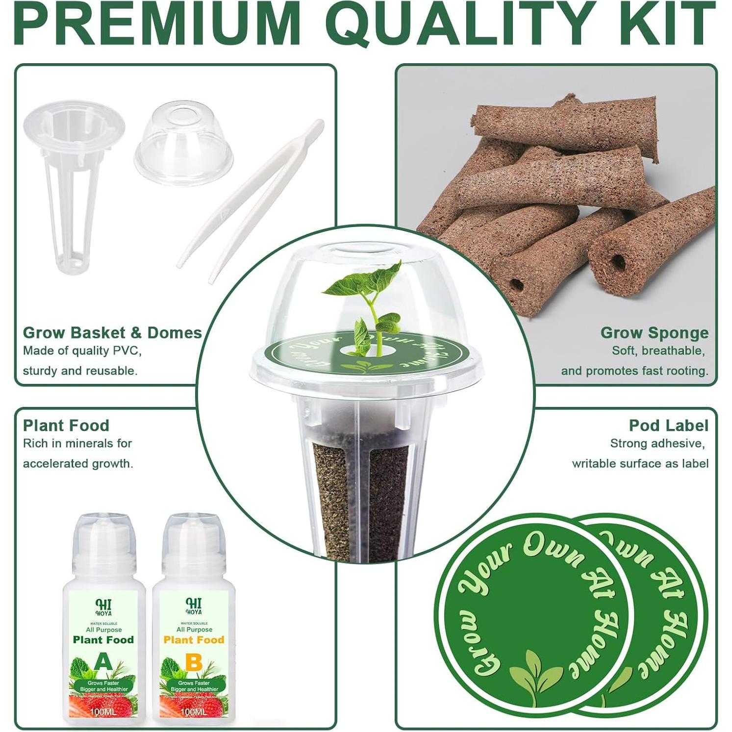 Kit de Cápsulas de Semillas de Hierbas HiHOYA - 8 Cápsulas