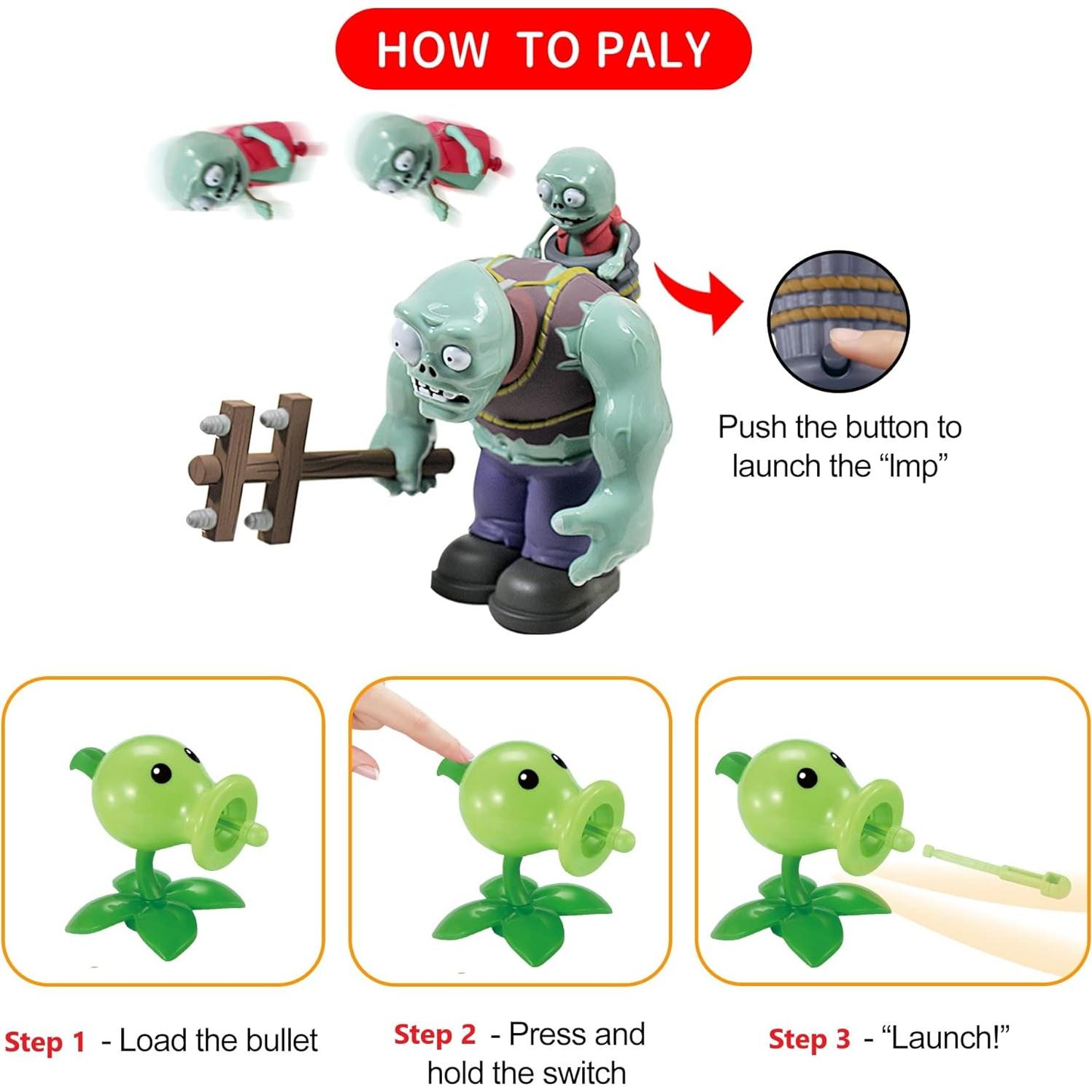 Conjunto de Figuras Plantas contra Zombies ROLOSO 668-111