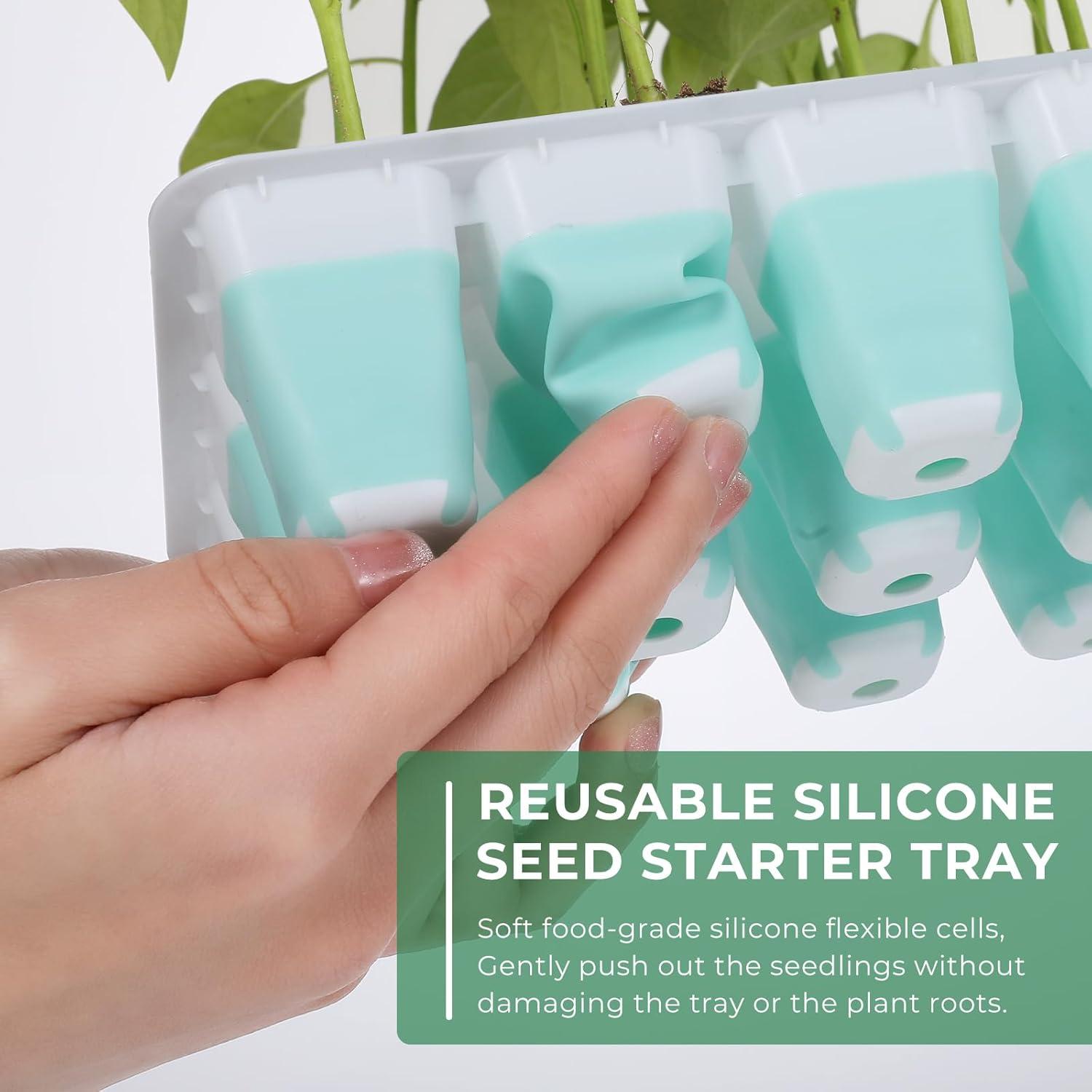 Bandeja de Inicio de Semillas Ourhom con Luz de Crecimiento