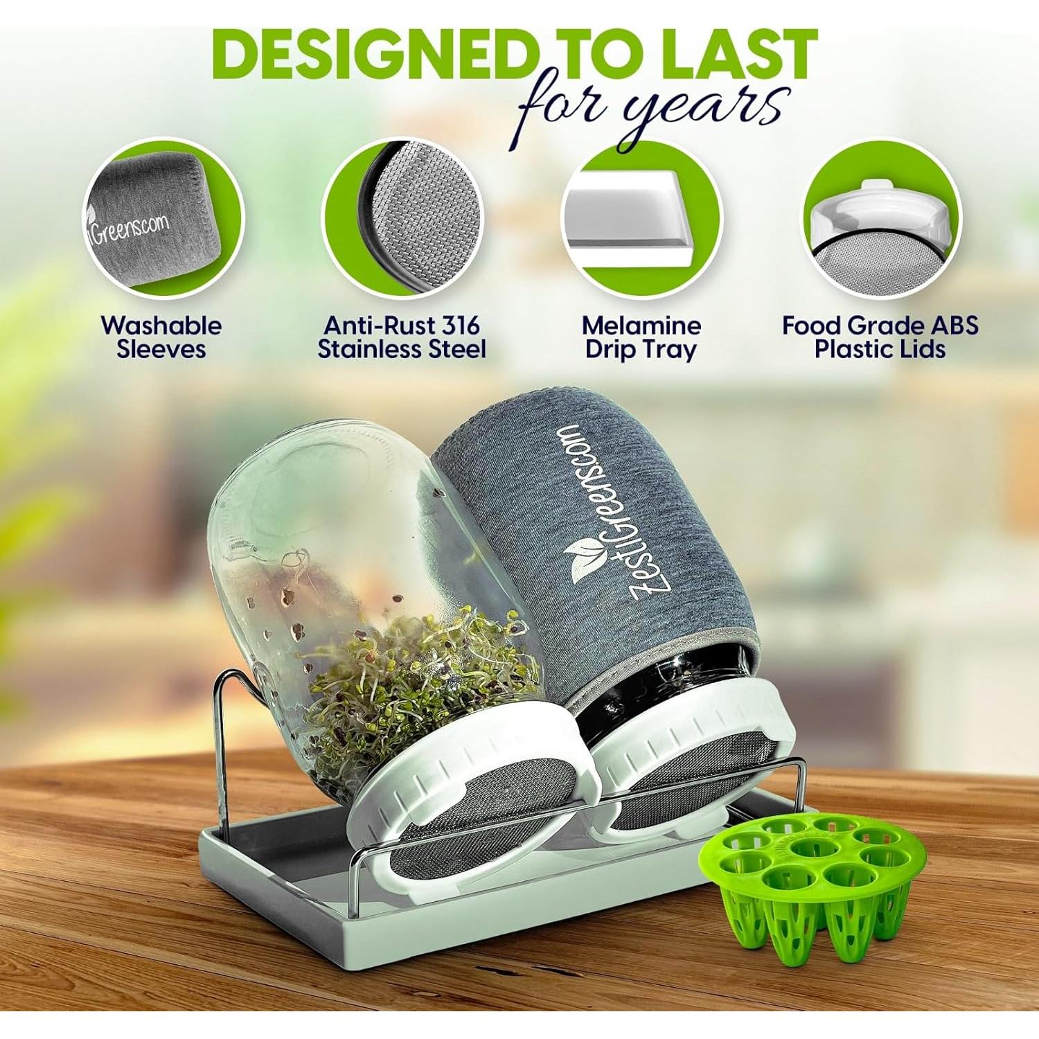 Kit de Cultivo de Brotes Zestigreens con Regenerador de Cebolla Verde