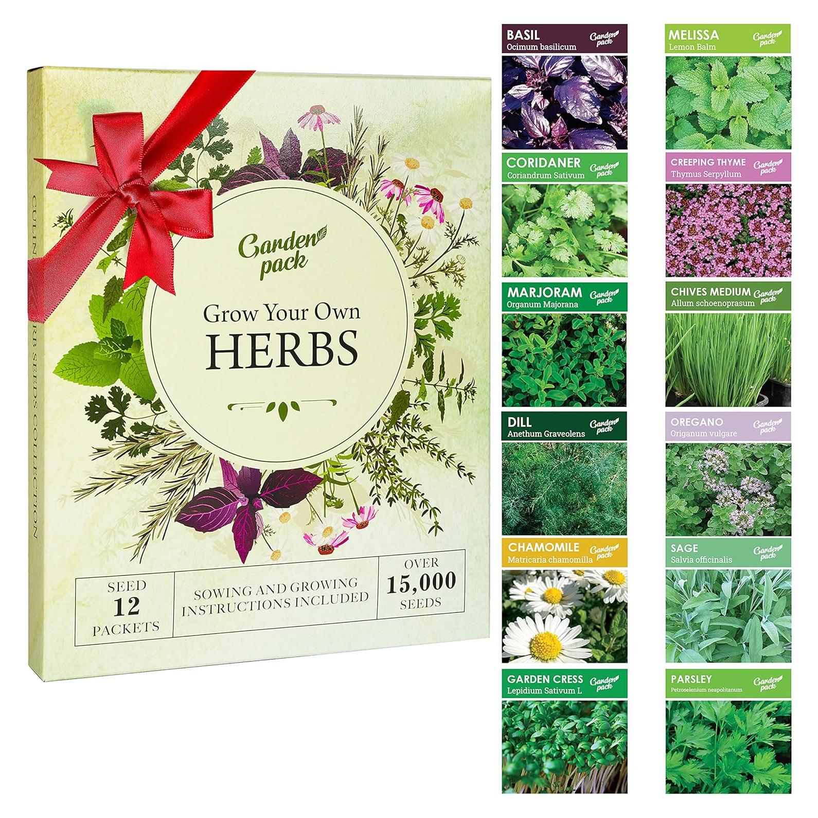 Kit de Jardín de Hierbas Garden Pack - 12 Variedades de Semillas