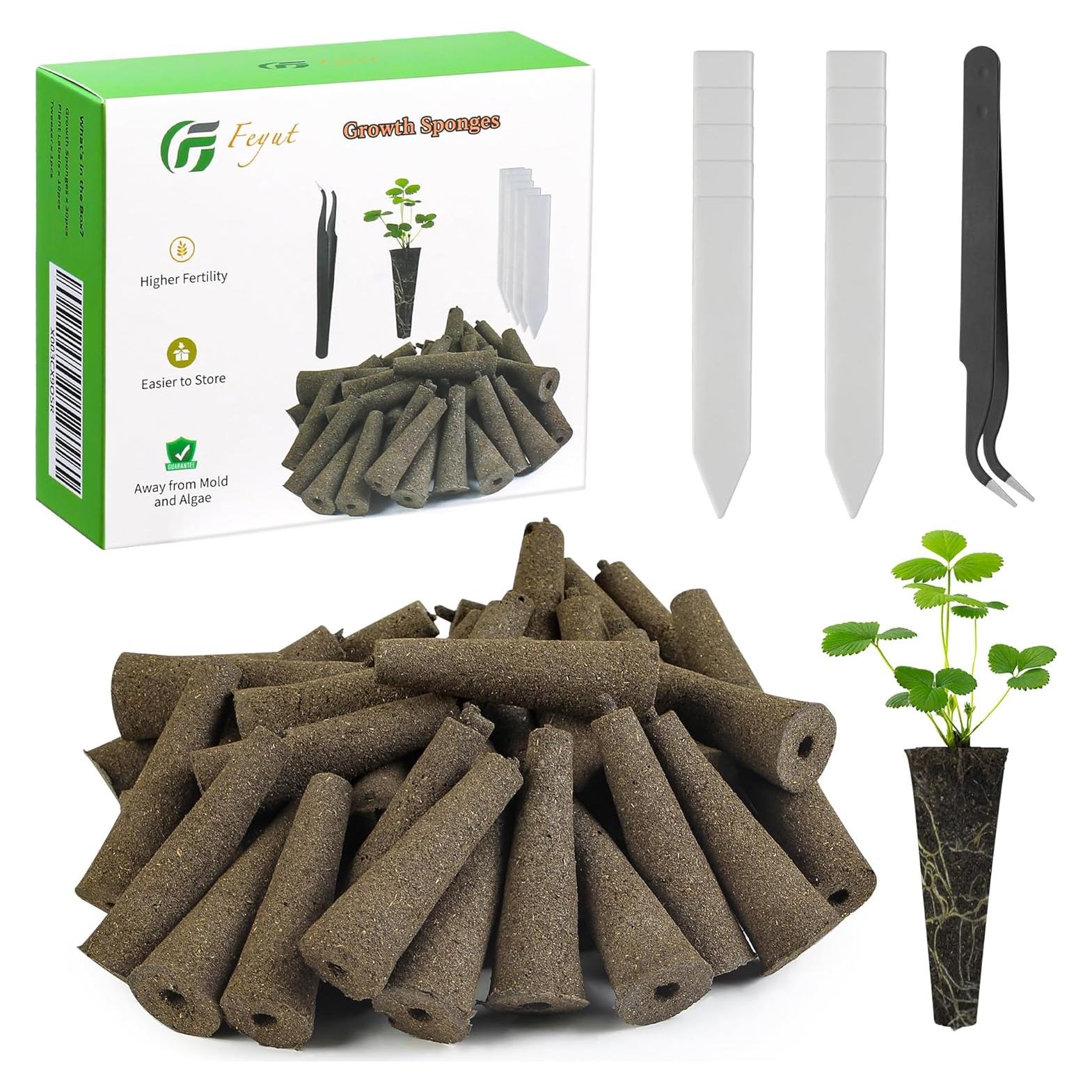 30 Esponjas de Crecimiento Feyut para Jardín Hidropónico