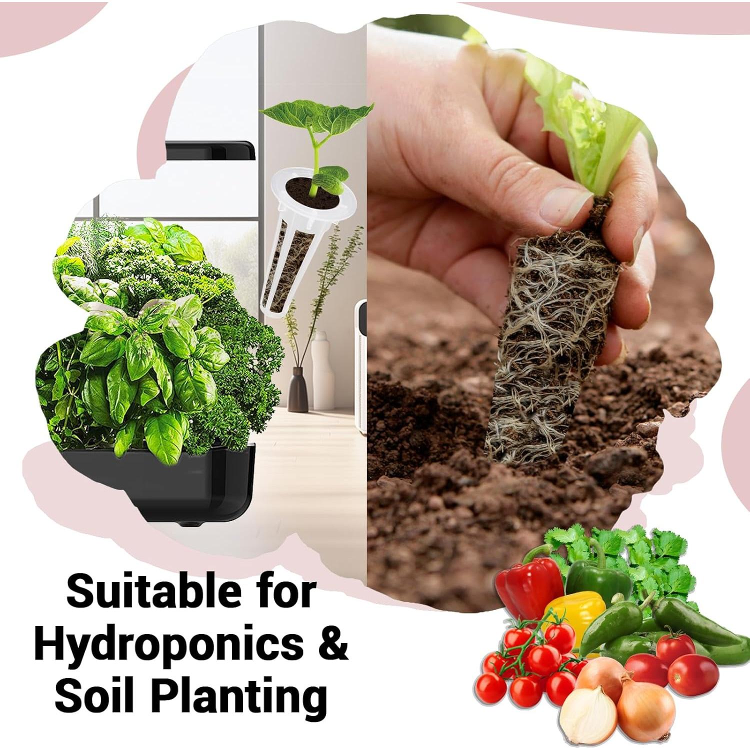 Kit de Semillas para Jardín Hidropónico HiHOYA - 8 Bolsas con 600+ Semillas