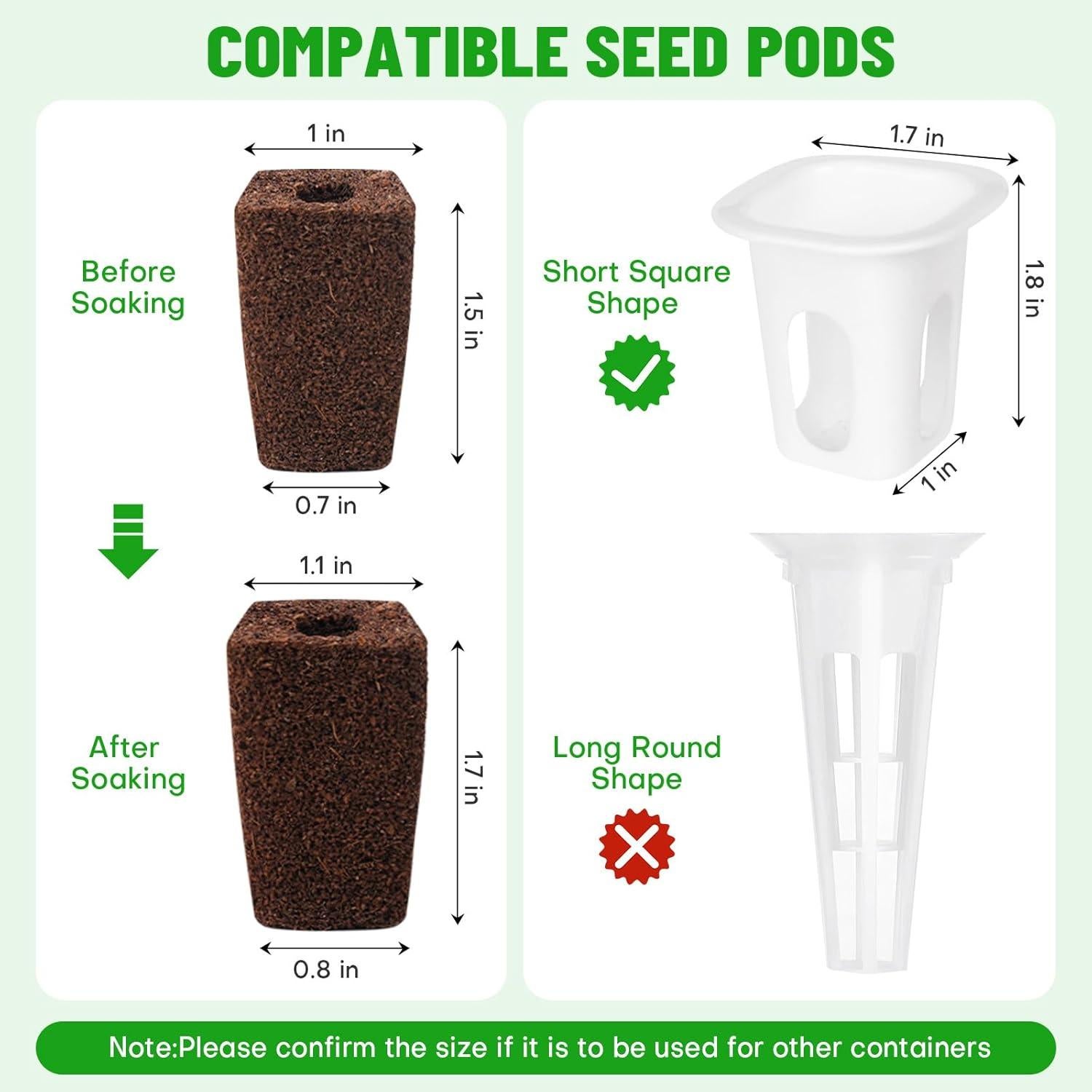 Esponjas de Crecimiento Hidropónico LAPOND - Paquete de 100 Unidades