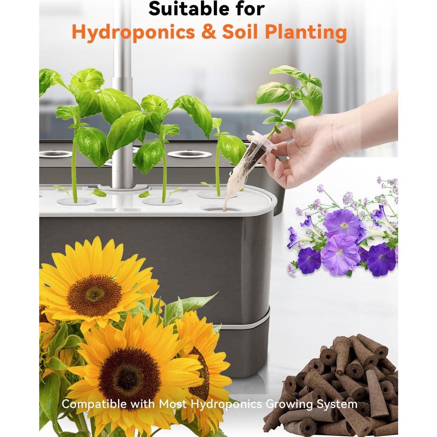 Kit de Semillas Hidropónicas LYKOCLEAN 8 Vainas Flores