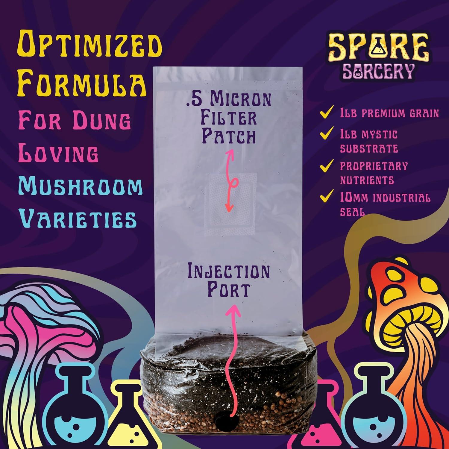 Kit de Cultivo de Champiñones 2 LB Spore Sorcery - Nutrientes Incluidos