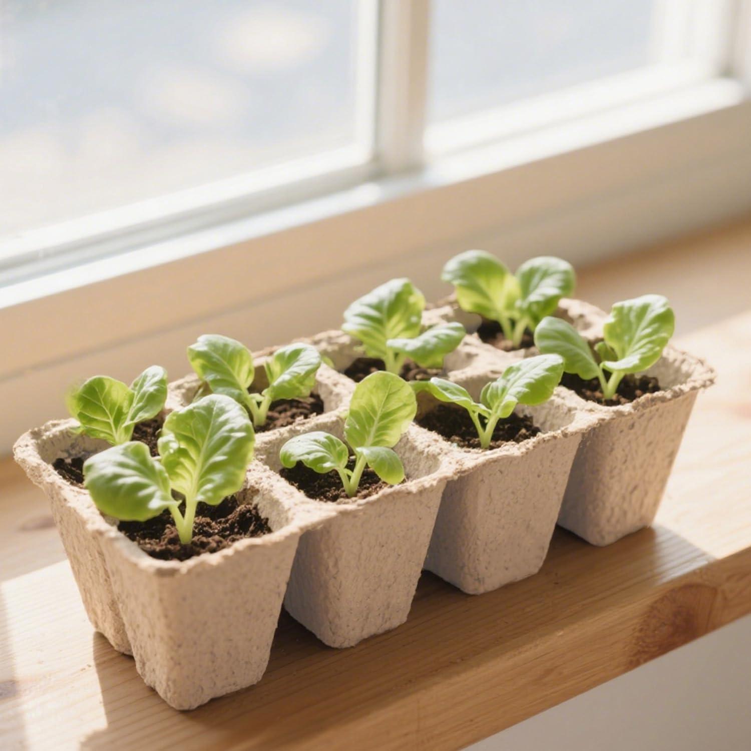 Kit de Macetas de Turba BEIGEMEI 120 Piezas Biodegradables