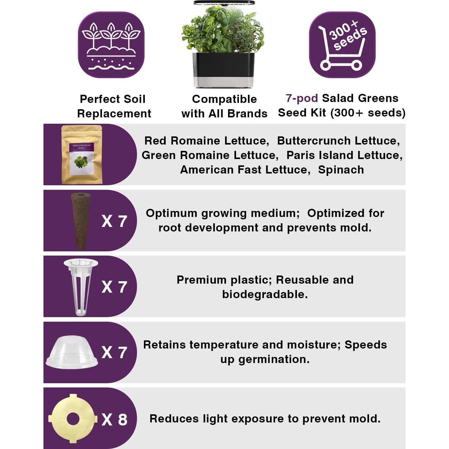 Kit de Cápsulas de Semillas de Verduras Majero - 7 Unidades