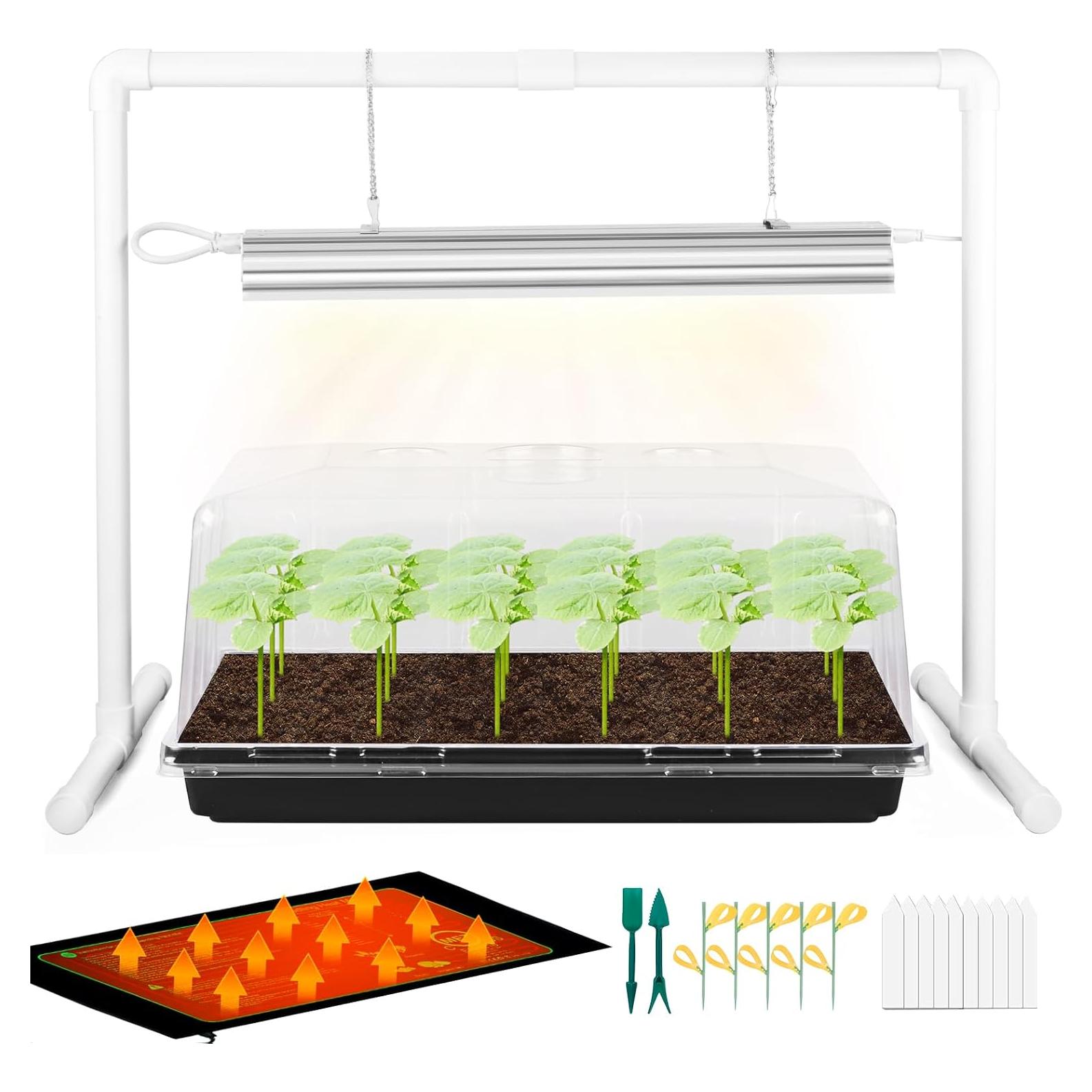 Kit de Inicio de Semillas Hugbow con Luz LED y Almohadilla Térmica