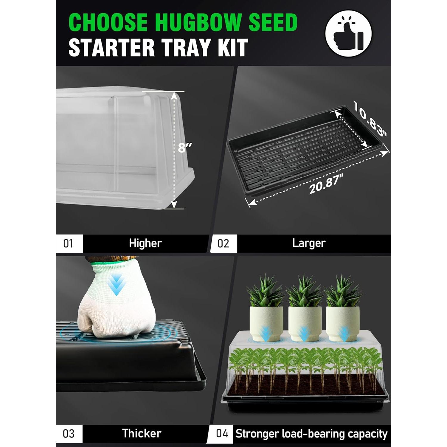 Kit de Inicio de Semillas Hugbow con Luz LED y Almohadilla Térmica